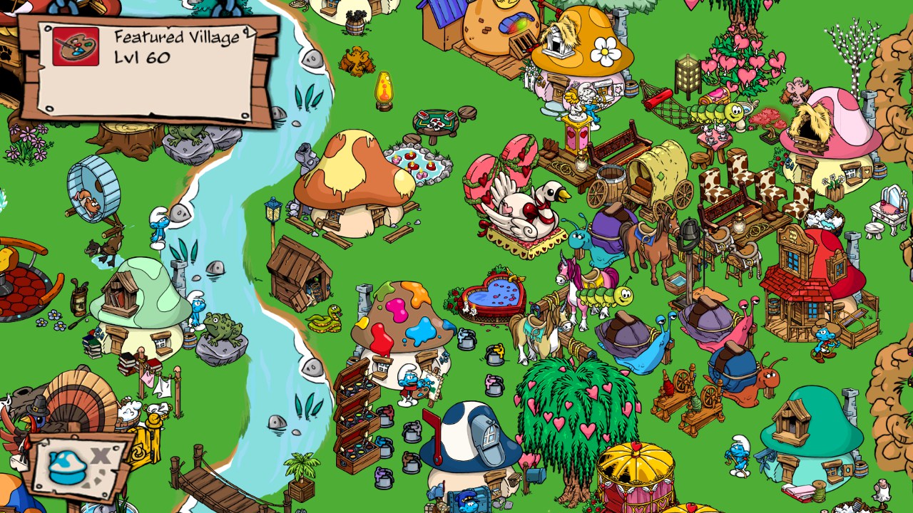 play smurfs village online game